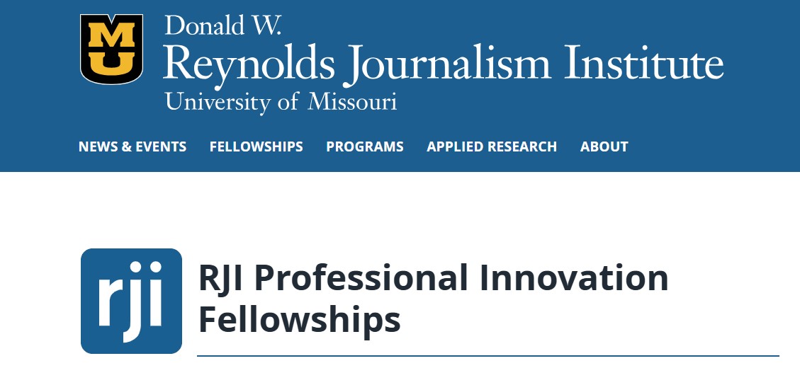 RJI Professional Innovation Fellowship 2027: Apply for Up to $100,000 RJI Professional Innovation Fellowship 2027