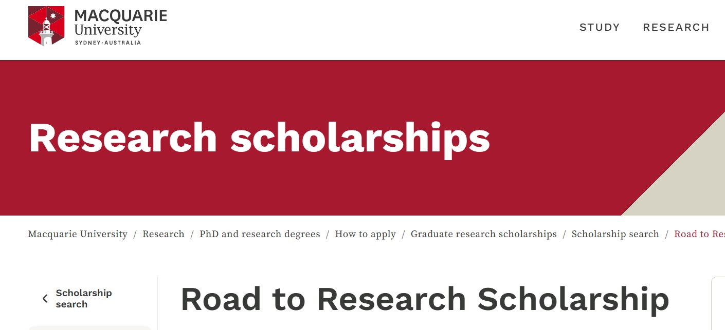 Road to Research Scholarship 2027
