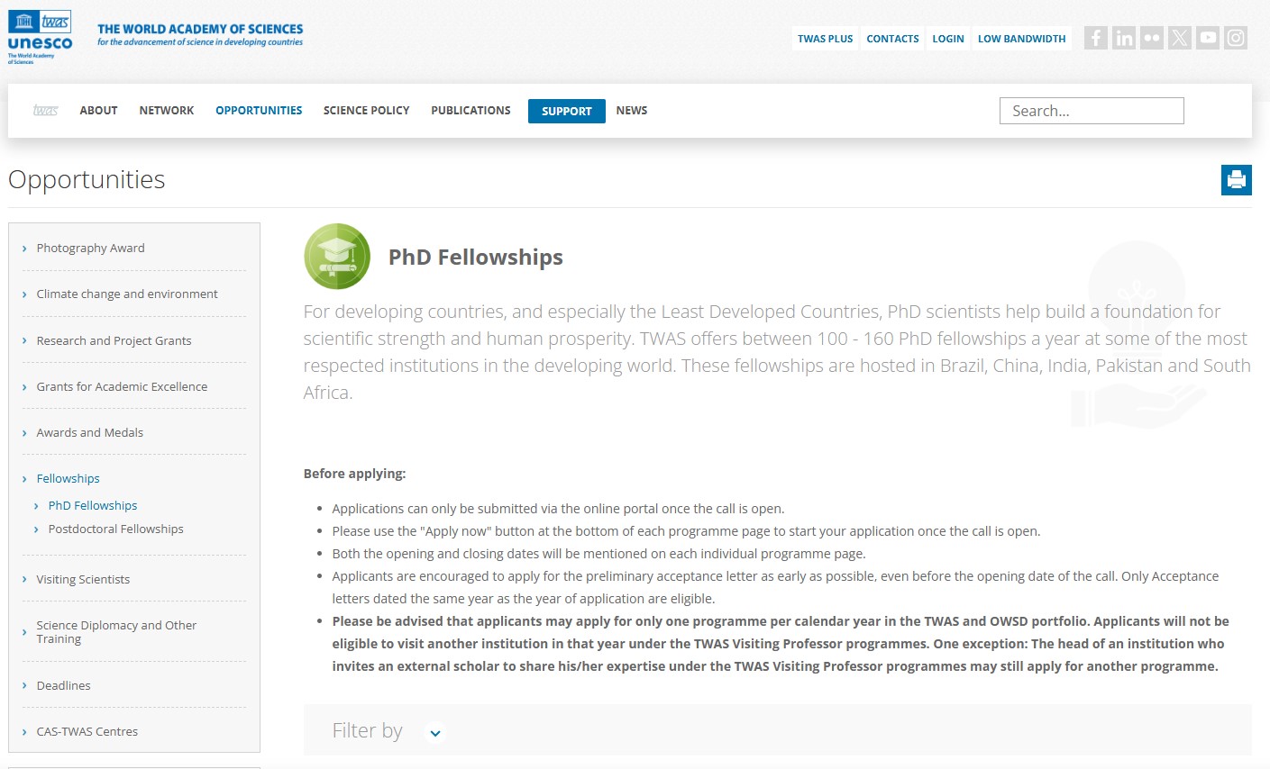 TWAS PhD Fellowships 2026 - Fully Funded