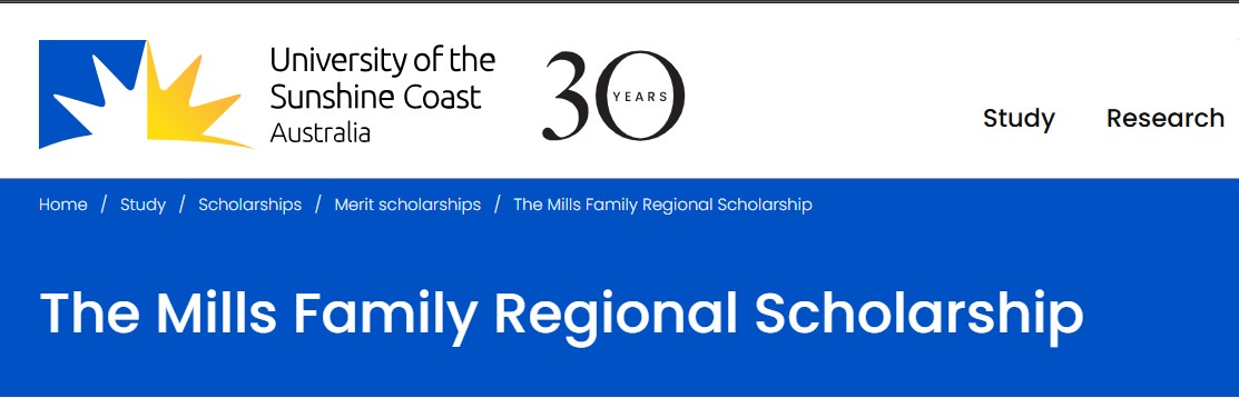 The Mills Family Regional Scholarship 2027