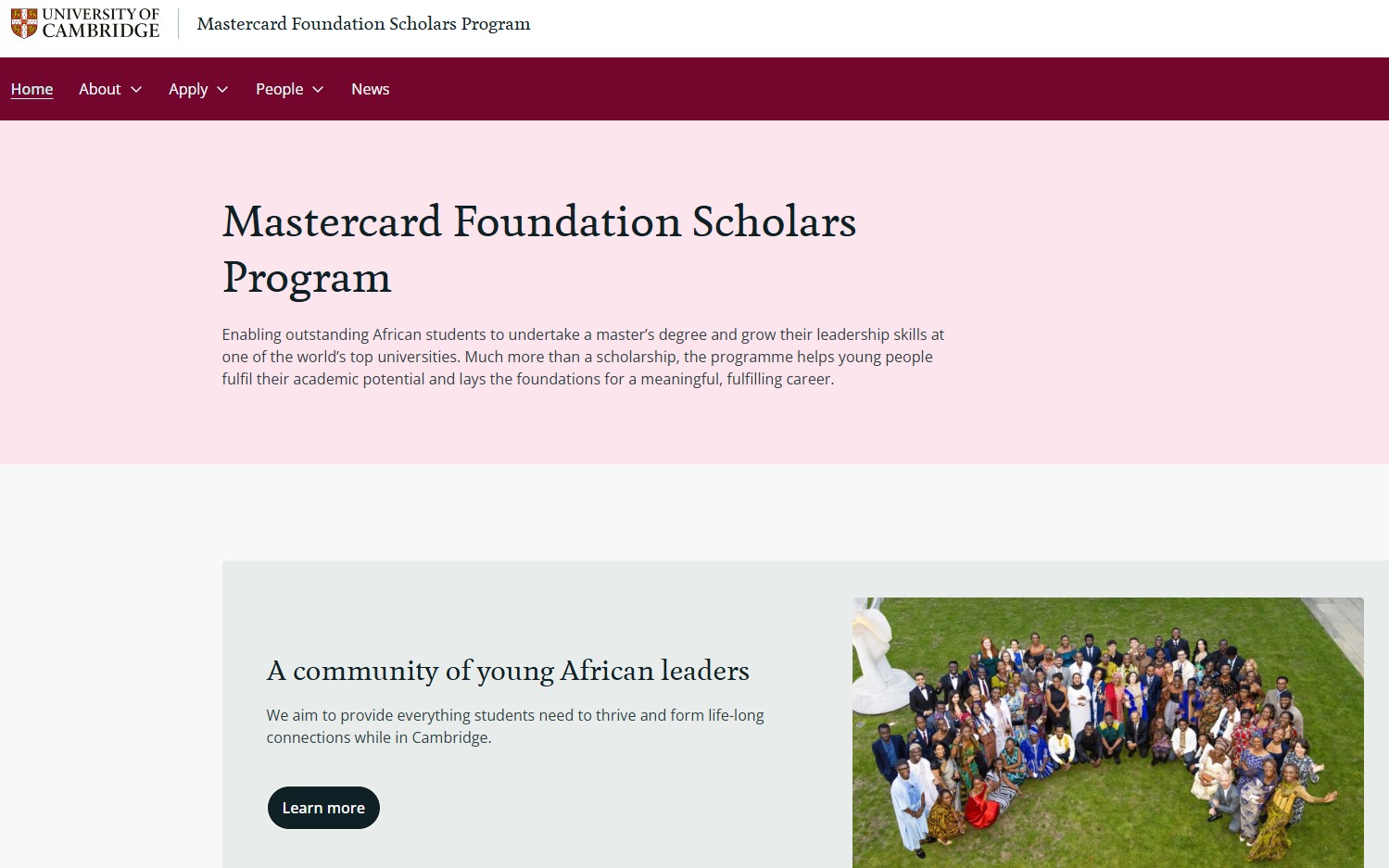 University of Cambridge Mastercard Foundation Scholars Program 2027/28University of Cambridge Mastercard Foundation Scholars Program 2027/28