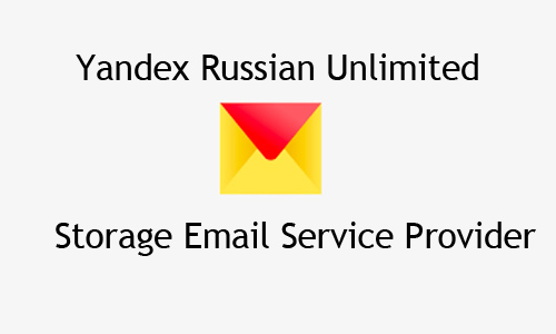 Yandex Russian Unlimited Storage Email Service Provider