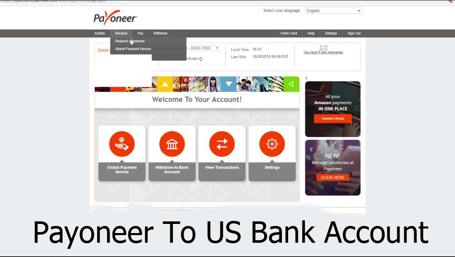 Payoneer To US Bank Account