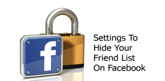 Settings To Hide Your Friend List On Facebook