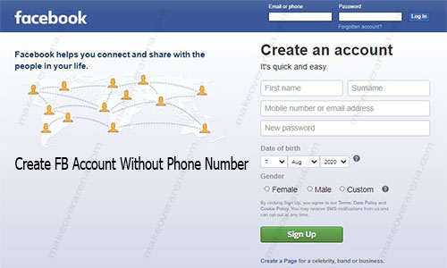 Create FB Account Without Phone Number