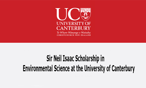 Sir Neil Isaac Scholarship in Environmental Science at the University of Canterbury
