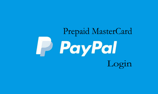 Prepaid MasterCard PayPal Login