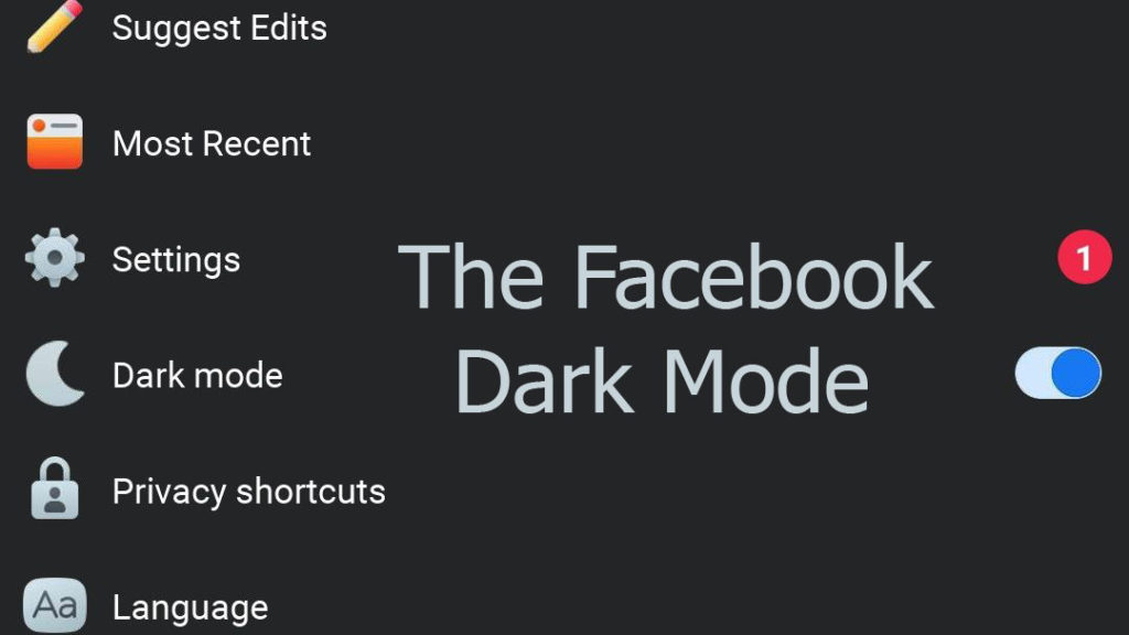 The Facebook Dark Mode