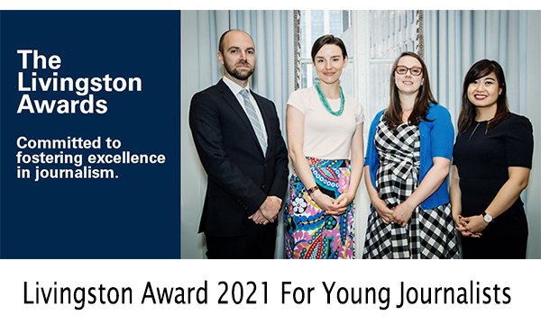 Livingston Award 2021 For Young Journalists