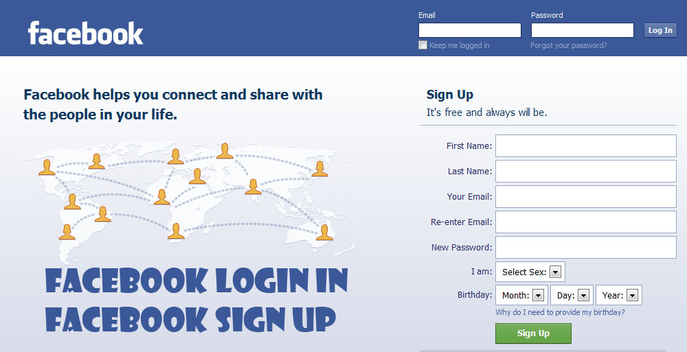 Facebook Login in Facebook Sign Up