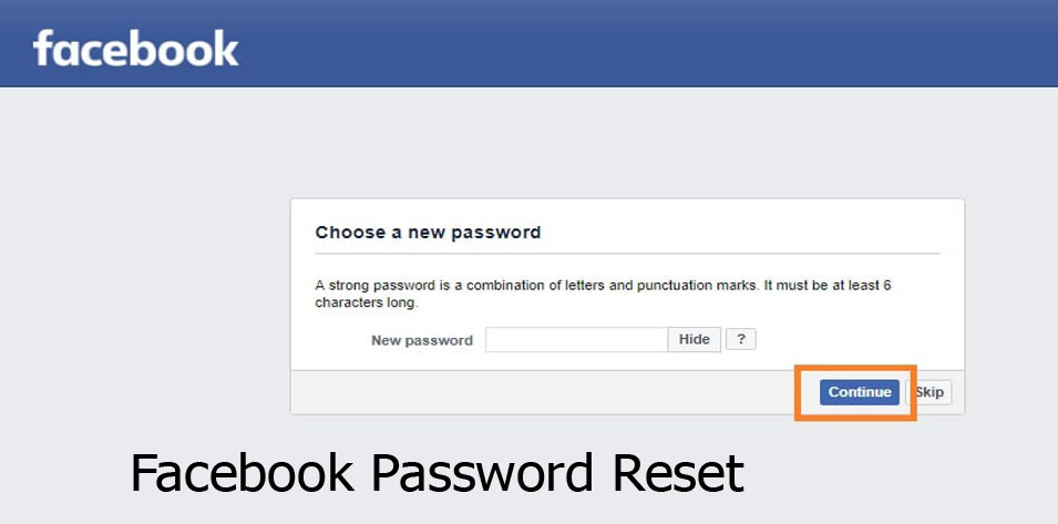 Facebook Password Reset