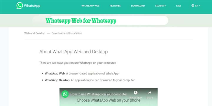 Whatsapp Web for Whatsapp