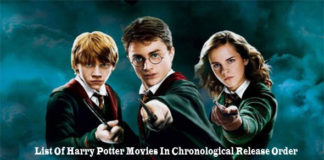 List Of Harry Potter Movies In Chronological Release Order
