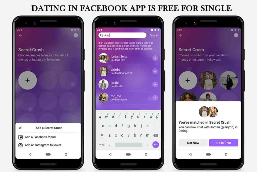 Dating in Facebook App is free for Single 2021 