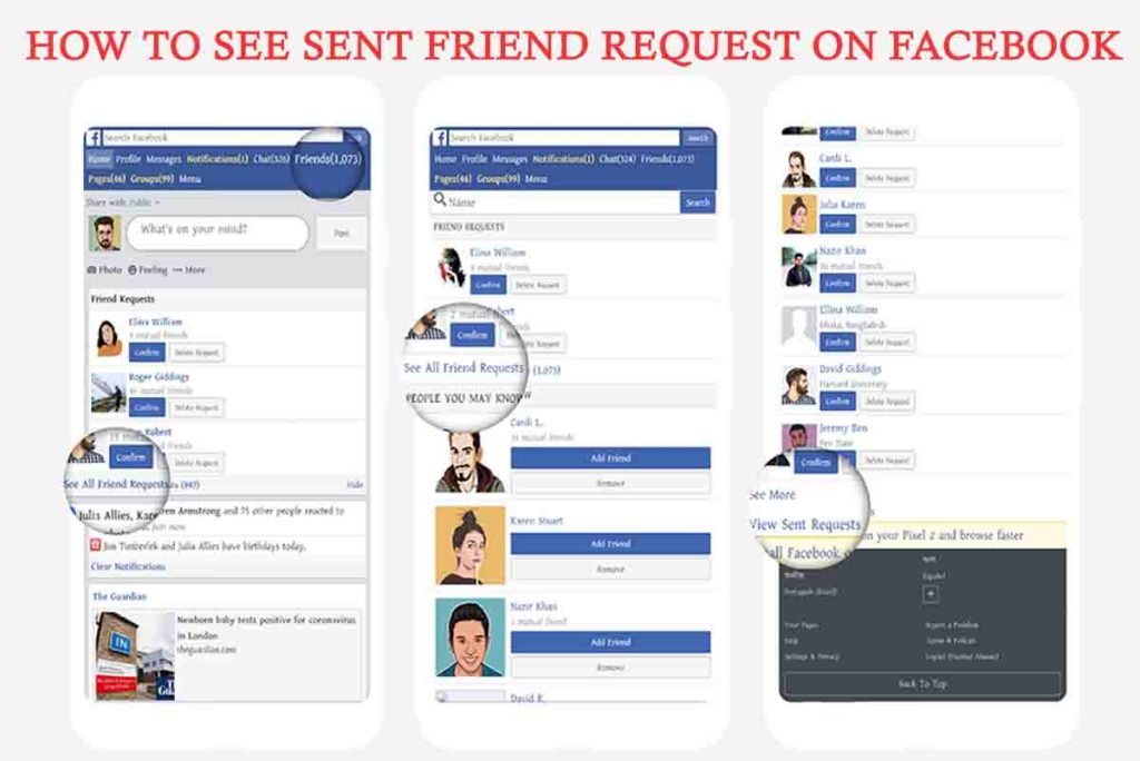 How to See Sent Friend Request on Facebook 