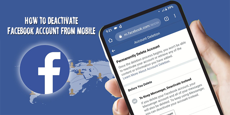 How to Deactivate Facebook Account from Mobile