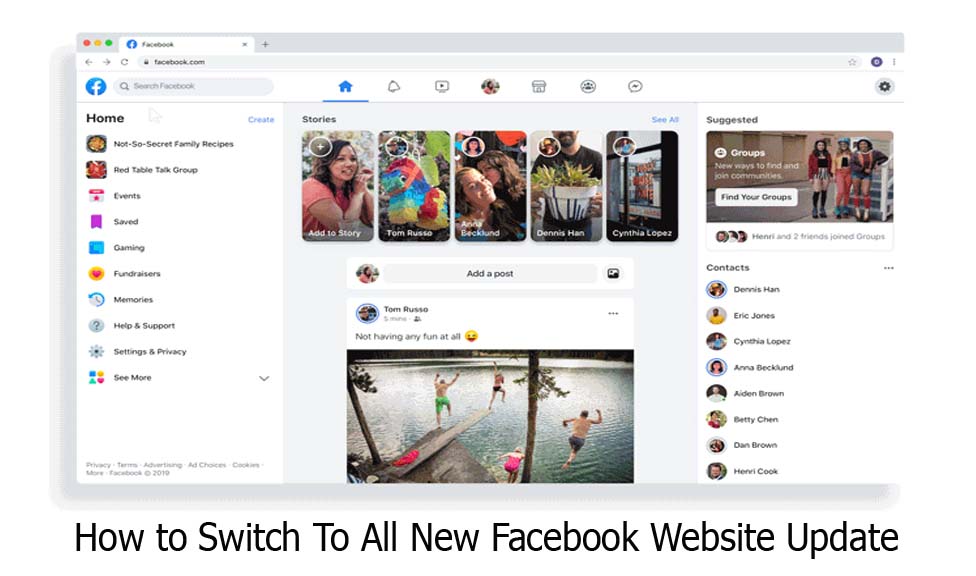 How to Switch To All New Facebook Website Update