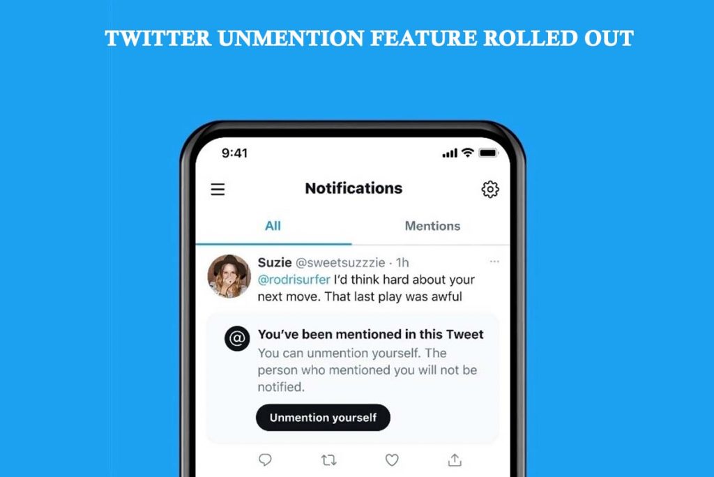 Twitter Unmention Feature Rolled Out