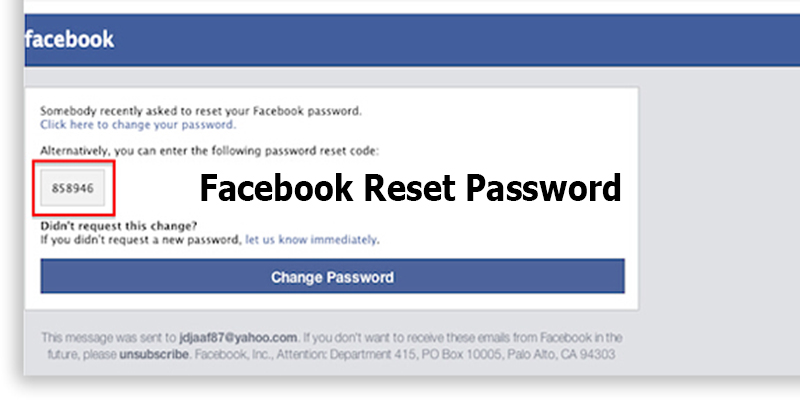 Facebook Reset Password