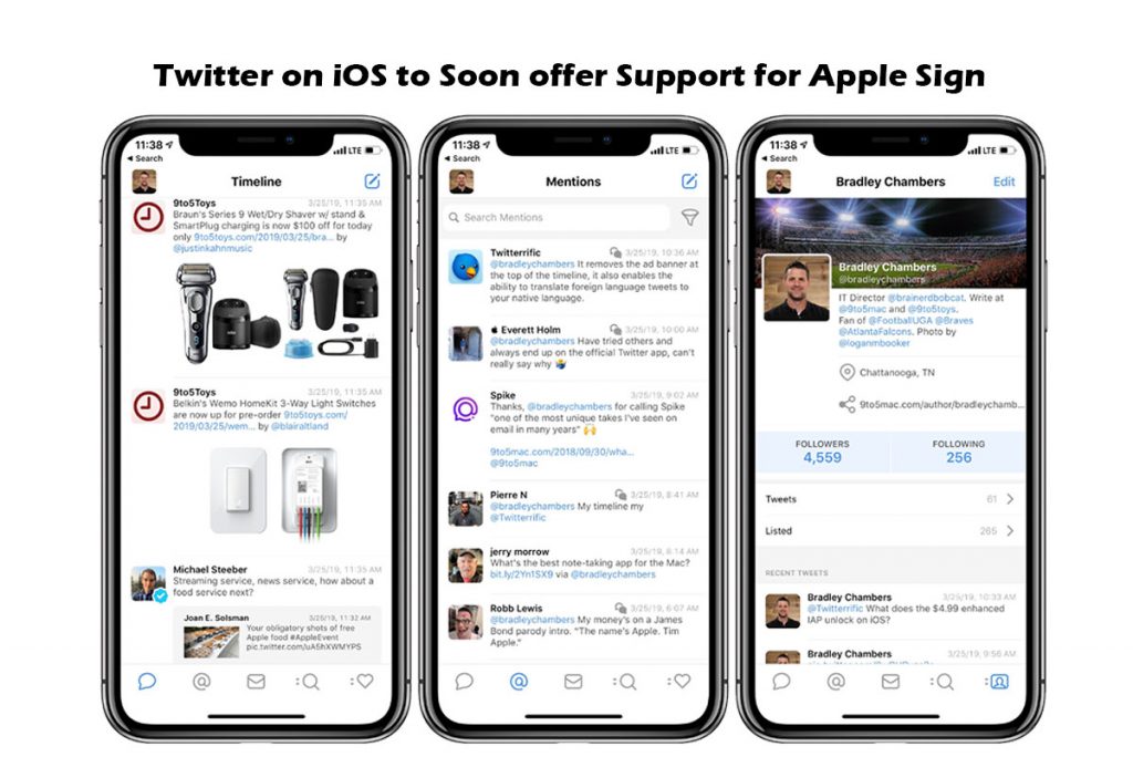 Twitter on iOS to Soon offer Support for Apple Sign in