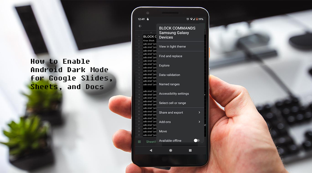 How to Enable Android Dark Mode for Google Slides, Sheets, and Docs