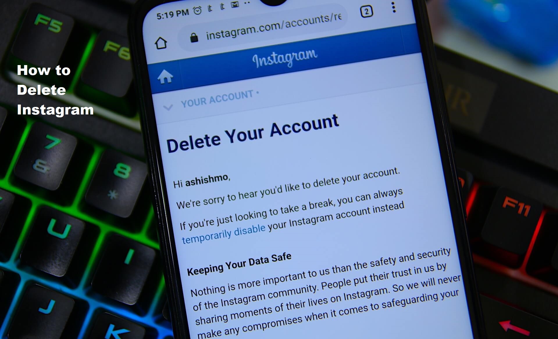 How to Delete Instagram