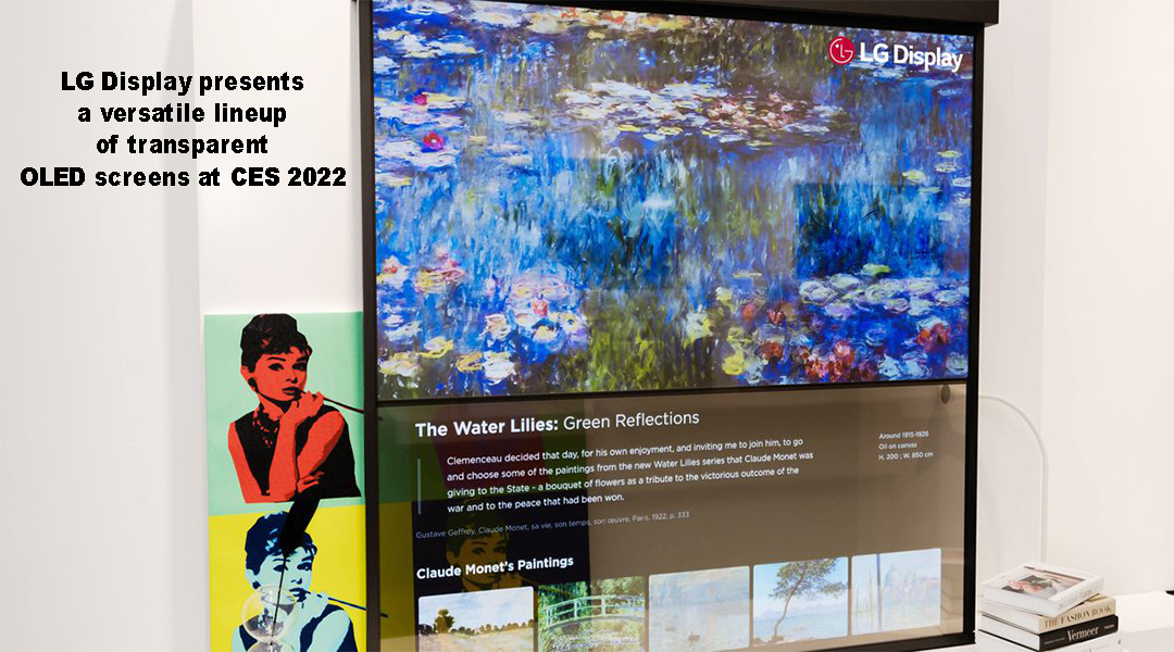 LG Display presents a versatile lineup of transparent OLED screens at CES 2022