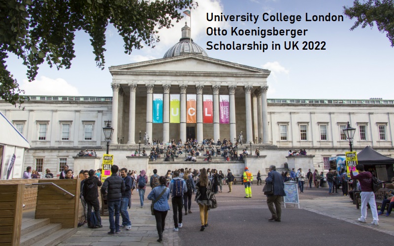 University College London Otto Koenigsberger Scholarship in UK 2022
