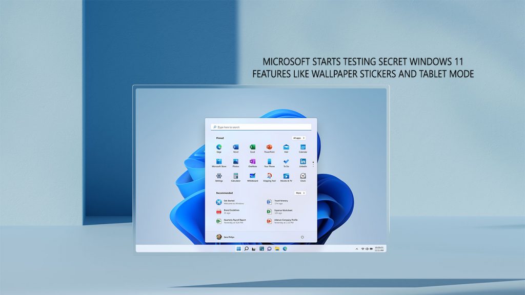 Microsoft starts testing secret Windows 11 features like wallpaper stickers and tablet mode