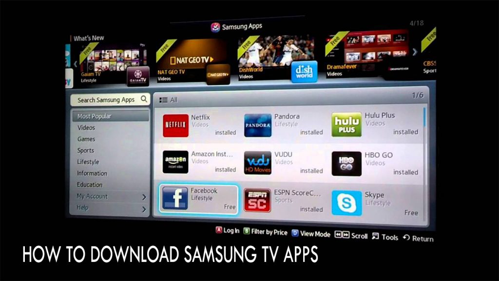 How to download Samsung TV apps