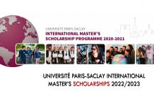 Université Paris-Saclay International Master’s Scholarships 2022/2023