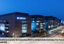 Khalifa University Scholarship 2022 In United Arab Emirates For Foreign Students