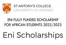 Eni Fully Funded Scholarship For African Students 2022/2023