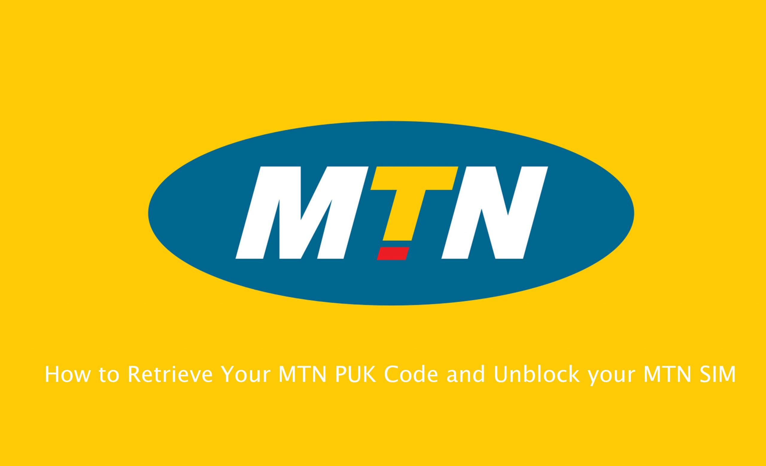 how to get puk code without calling customer service mtn