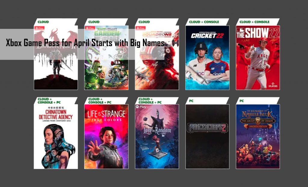 Xbox Game Pass for April Starts with Big Names