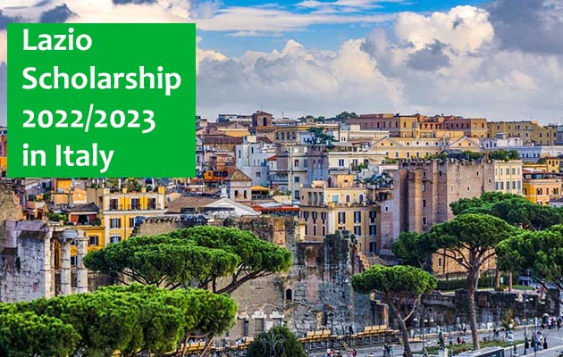 Lazio Scholarship 2022/2023 in Italy
