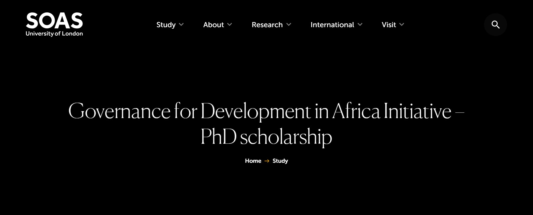 2025 Mo Ibrahim Foundation Scholarships at SOAS University of London