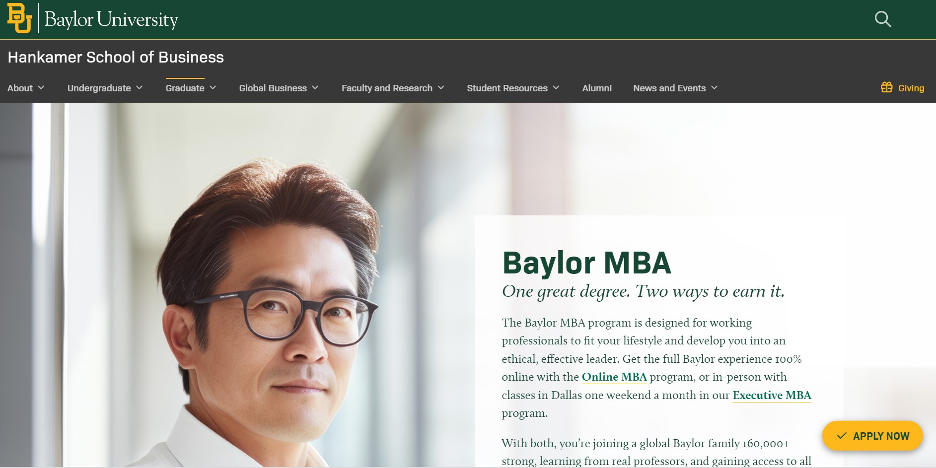 Baylor University Graduate Scholarship 2024