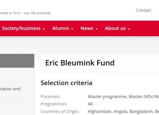 Eric Bleumink Scholarship in the Netherlands