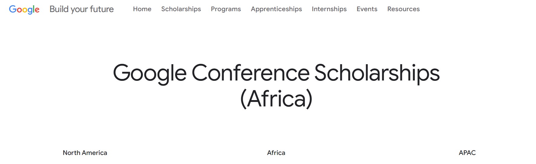 Google Conference Scholarships for African Students