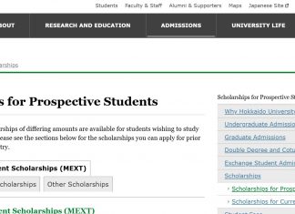 Hokkaido University MEXT Scholarships Fully Funded