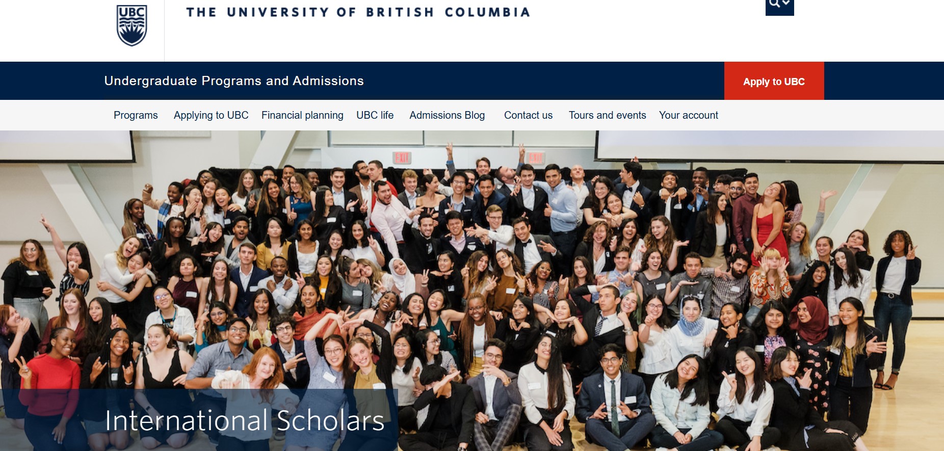 International Scholars Program at the University of British Columbia