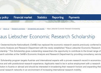 Klaus Liebscher Economic Research Scholarship