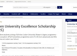 Leiden University Excellence Scholarships (LexS)