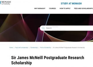 Sir James McNeill Postgraduate Research Scholarship