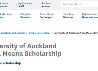 University of Auckland Vaka Moana Scholarship in New Zealand