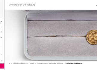 University of Gothenburg Axel Adler Scholarship