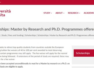 University of Malta Scholarships 2024-2025 (Study in Europe)