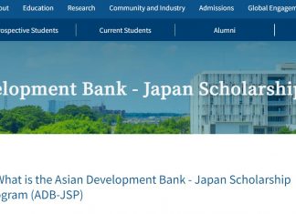 University of Tokyo ADB Scholarship for International Students