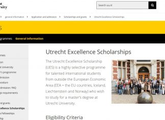 Utrecht Excellence Scholarships for International Students